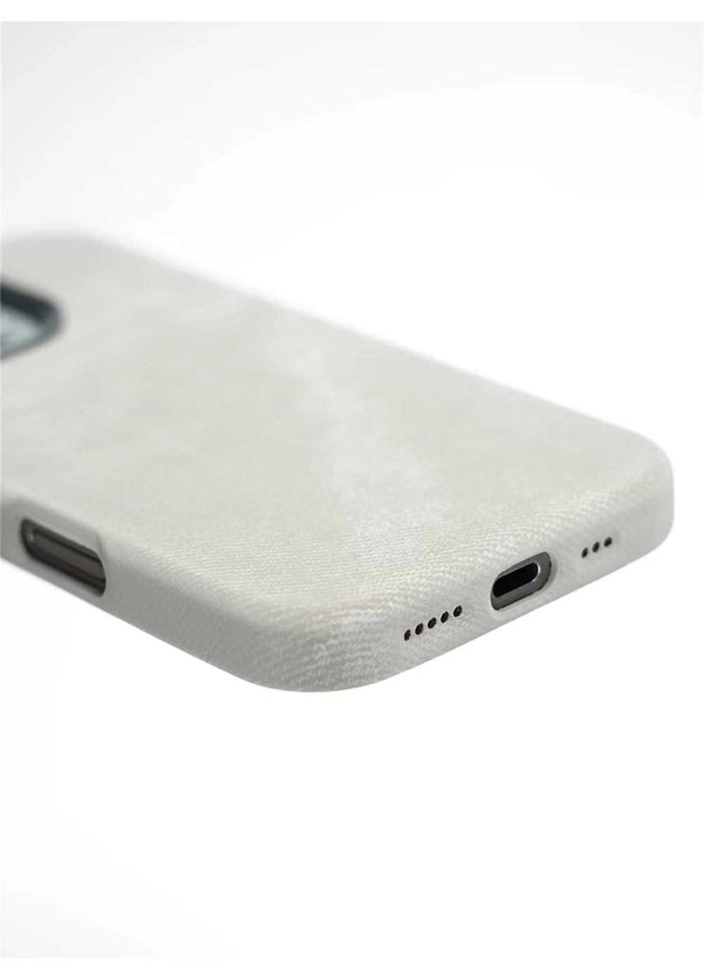 Luxus Faser Leder Stoßfest Fall Für iPhone 17 Pro Max 16 15 14 Plus 13 12 Für MagSafe Magnetische Drahtlose lade Zurück Abdeckung – Detail 10