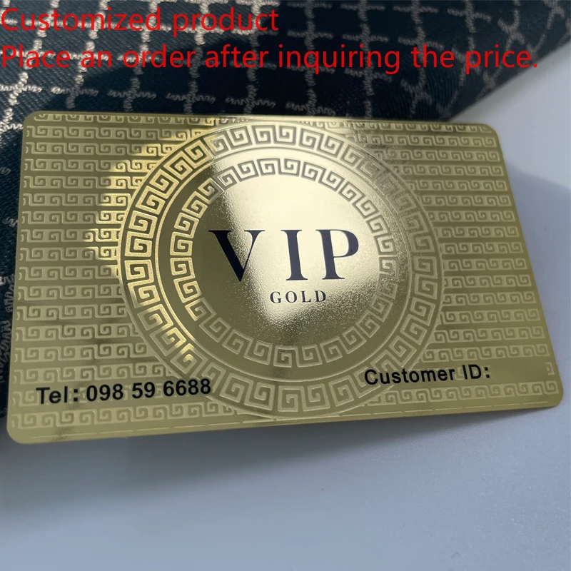 Prodotto personalizzato Design gratuito Carta metallica personalizzata con codice QR