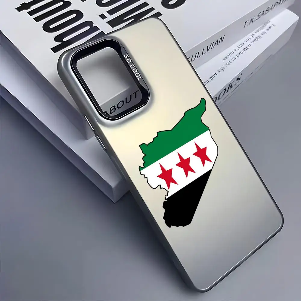 Nova bandeira síria design caso de telefone para samsung galaxy s25 borda s24 s23 s22 s21 s20 ultra funda silicone prata caso telefone