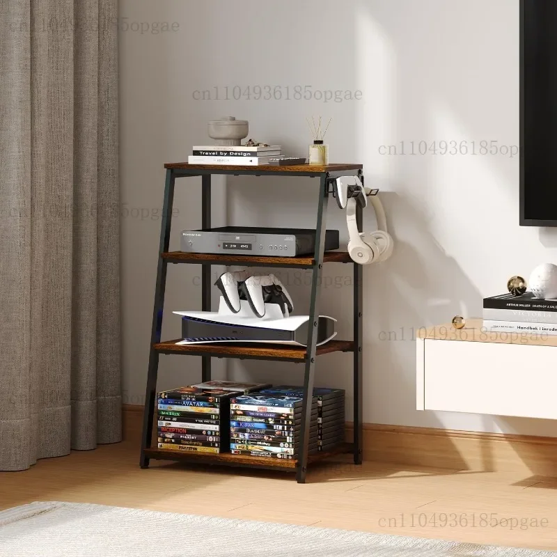 1-4 Tier Speaker Stand Adjustable Feet Audio Rack 25mm Thick Board Amplifier Bracket Amp Box For Home Theater Storage L Frame DJ