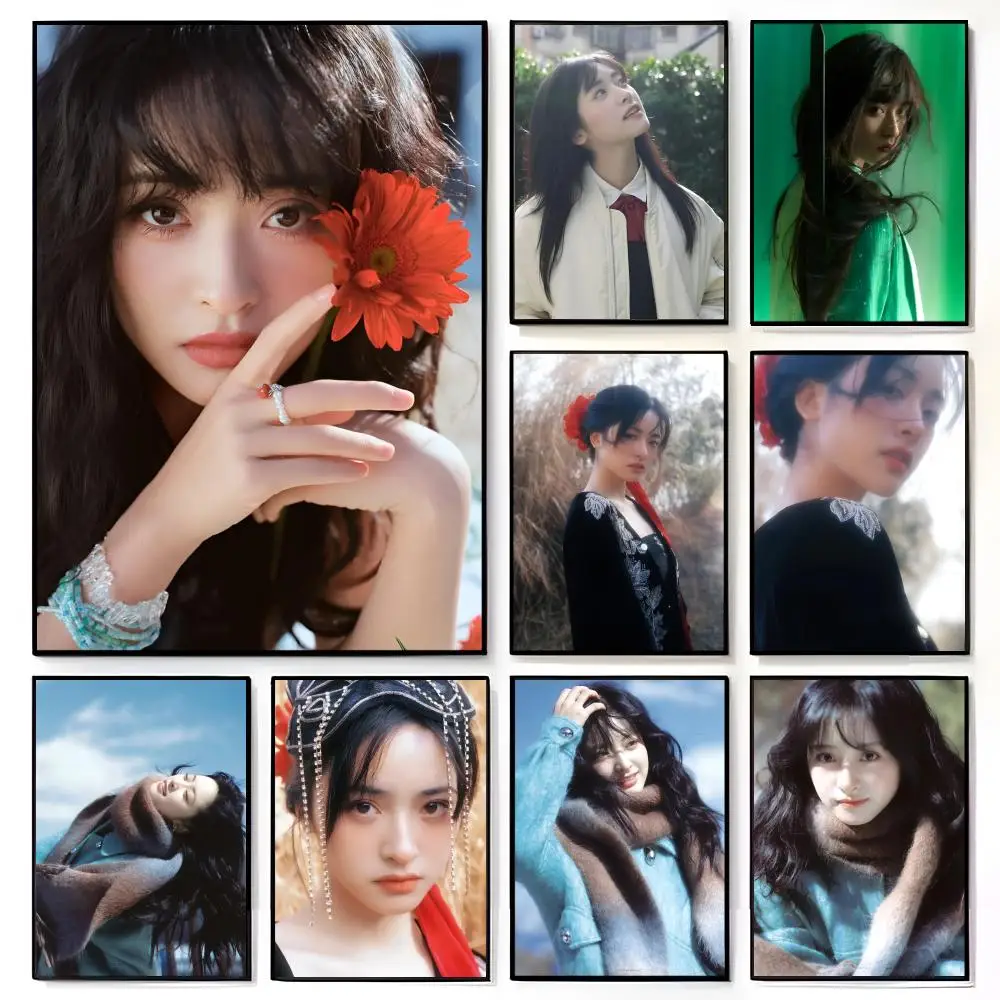 Affiche de l'actrice chinoise S-ShenYue, mignonne, douce et relatable, impression murale de film américain pour la décoration de la chambre d'enfant