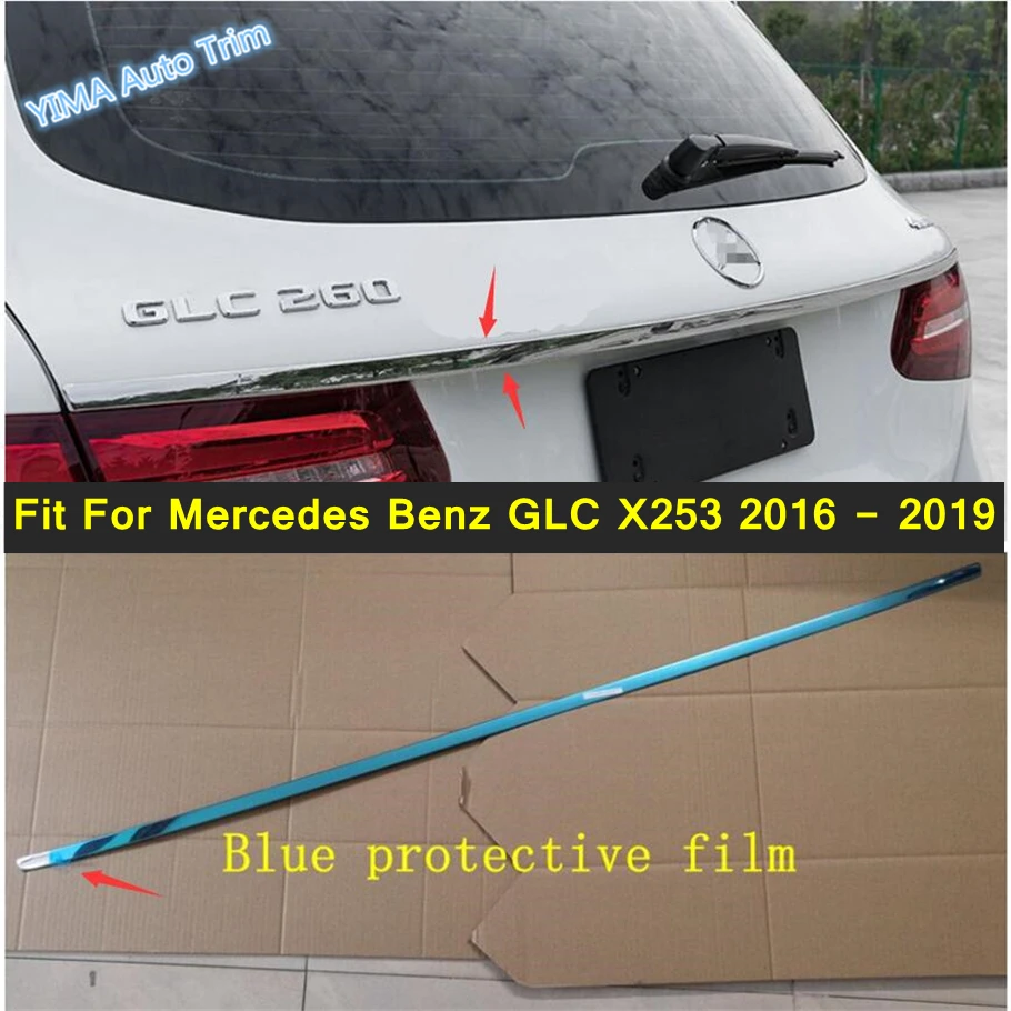 

Lapetus Auto Styling Rear Tailgate Trunk Tail Door Upper Protection Strip Cover Trim Fit For Mercedes Benz GLC X253 2016 - 2019