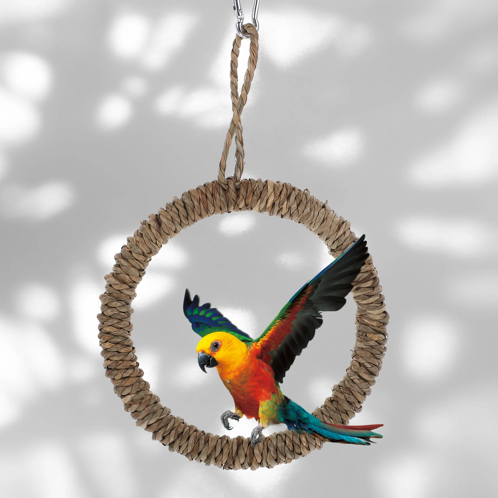 1 Set of Bird Swing Toy Parrot Perch Stand  Bird Stand Ring for Cockatiel Bird Cage Accessory