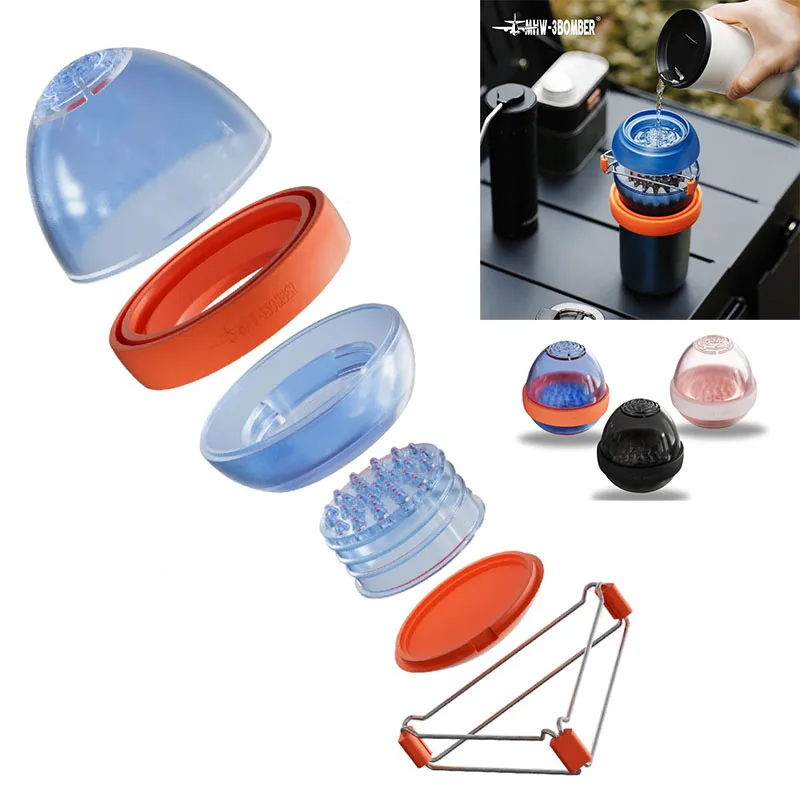 MHW-3BOMBER Eggonaut Dripper Coffee Filter Splitter Egg-Inspired Flow Control Pour-Over Perfection Travel Camping Coffee Tool