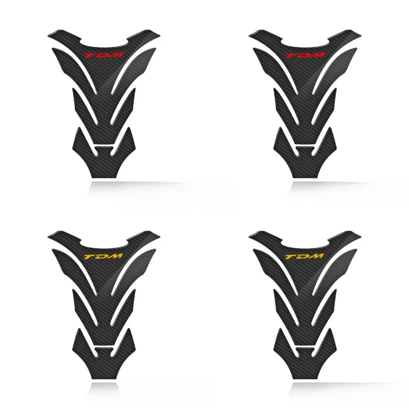 3D Carbon Fiber Motorcycle Fuel Tank Pad Cover Protector Decal Stickers For  TDM 900