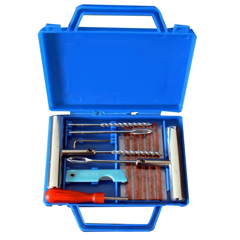 

11Pcs Tire Repair Kit Car Motorcycle Emergency Heavy Duty Tubeless Tire Puncture Professional Repair Kit Plug Set