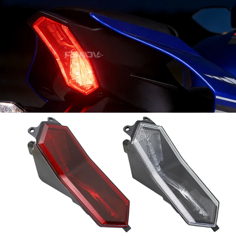 

2024 Новый светодиодный интегрированный задний фонарь, задний тормозной сигнал поворота для мотоцикла YAMAHA YZF R1 R1M R1S YZF-R6 2015-2023 2022 2021