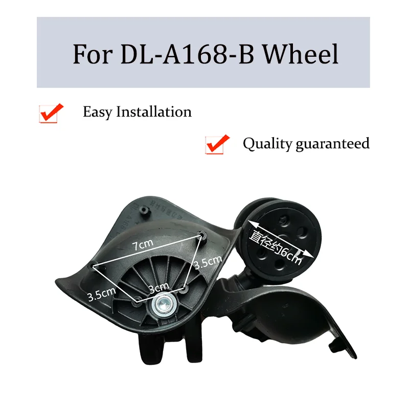 

For DL-A168-B Nylon Luggage Wheel Trolley Case Wheel Pulley Sliding Casters Universal Wheel Repair Smooth Slient Wear-resistant