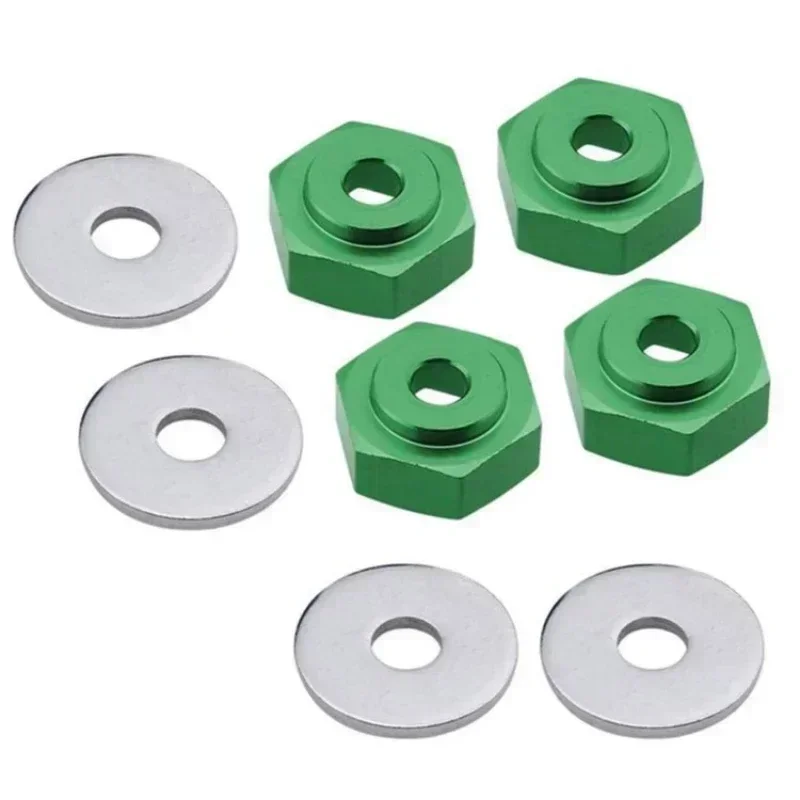 Adaptador de rueda de 12mm a 17mm, combinador de cubo impulsor, orificio Hexagonal, piezas de 6mm para HSP 1/10 1/8 RC Car buggy monster Truck