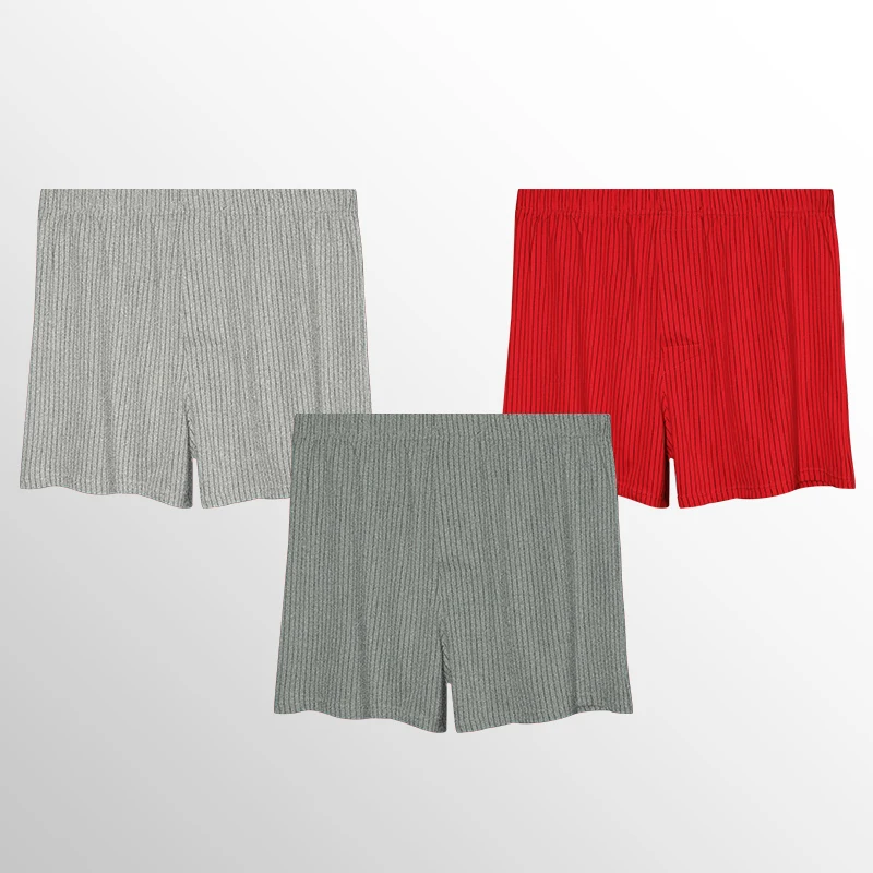 3 قطع ملابس داخلية للرجال، شورتات منزلية فضفاضة، سراويل صيفية، سراويل Arlo قطنية رفيعة، سراويل بيجامة منزلية كبيرة الحجم بأربعة زوايا #6