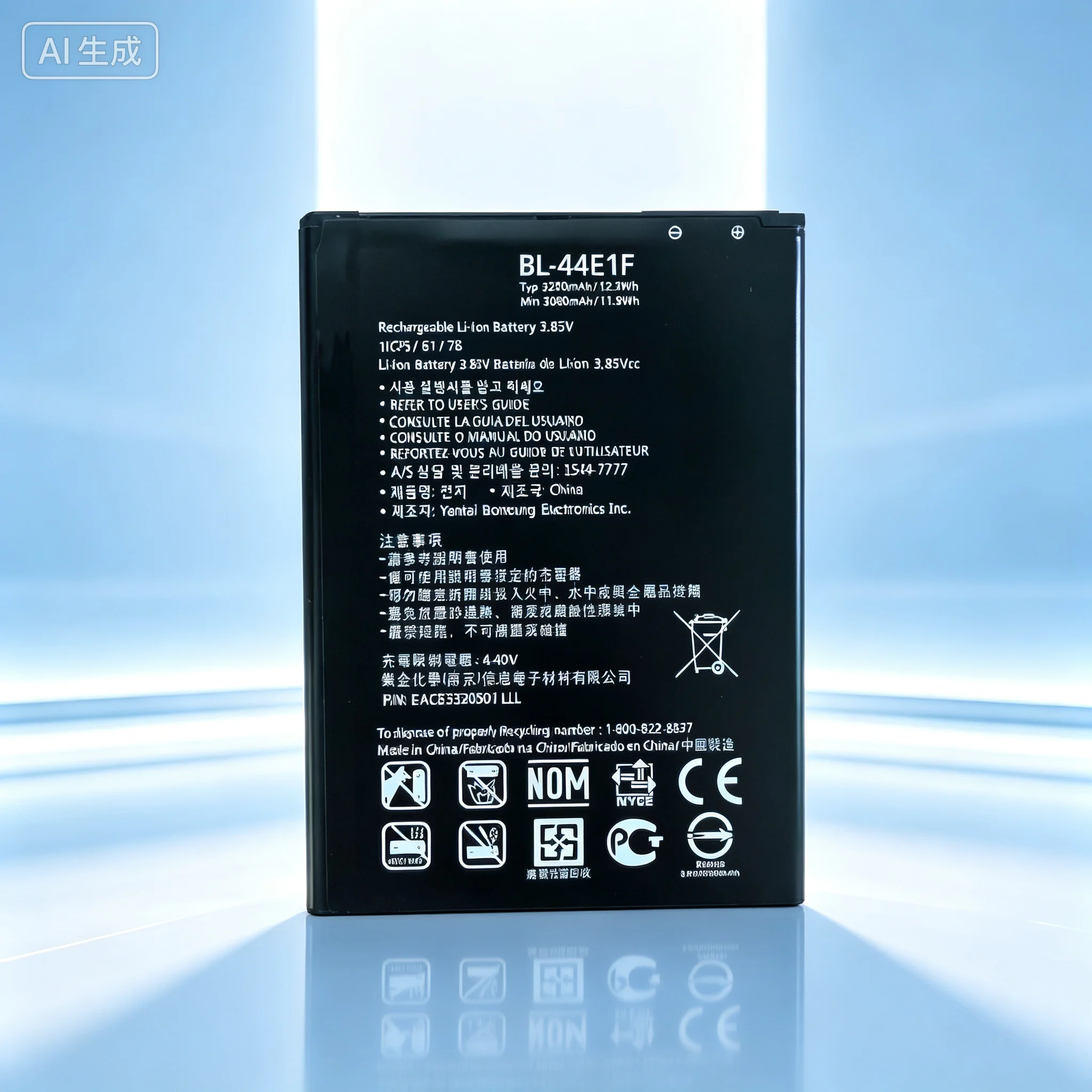 Cell Battery BL-44E1F for V20 H990N F800 H990, Replacement Cell Phone Battery   5pcs