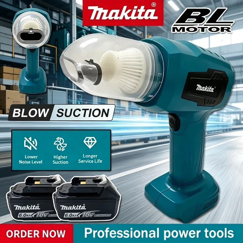 

Беспроводной мини-пылесос Makita для автомобиля, многофункциональный ручной перезаряжаемый пылесборник, совместимый с аккумулятором Makita 18В