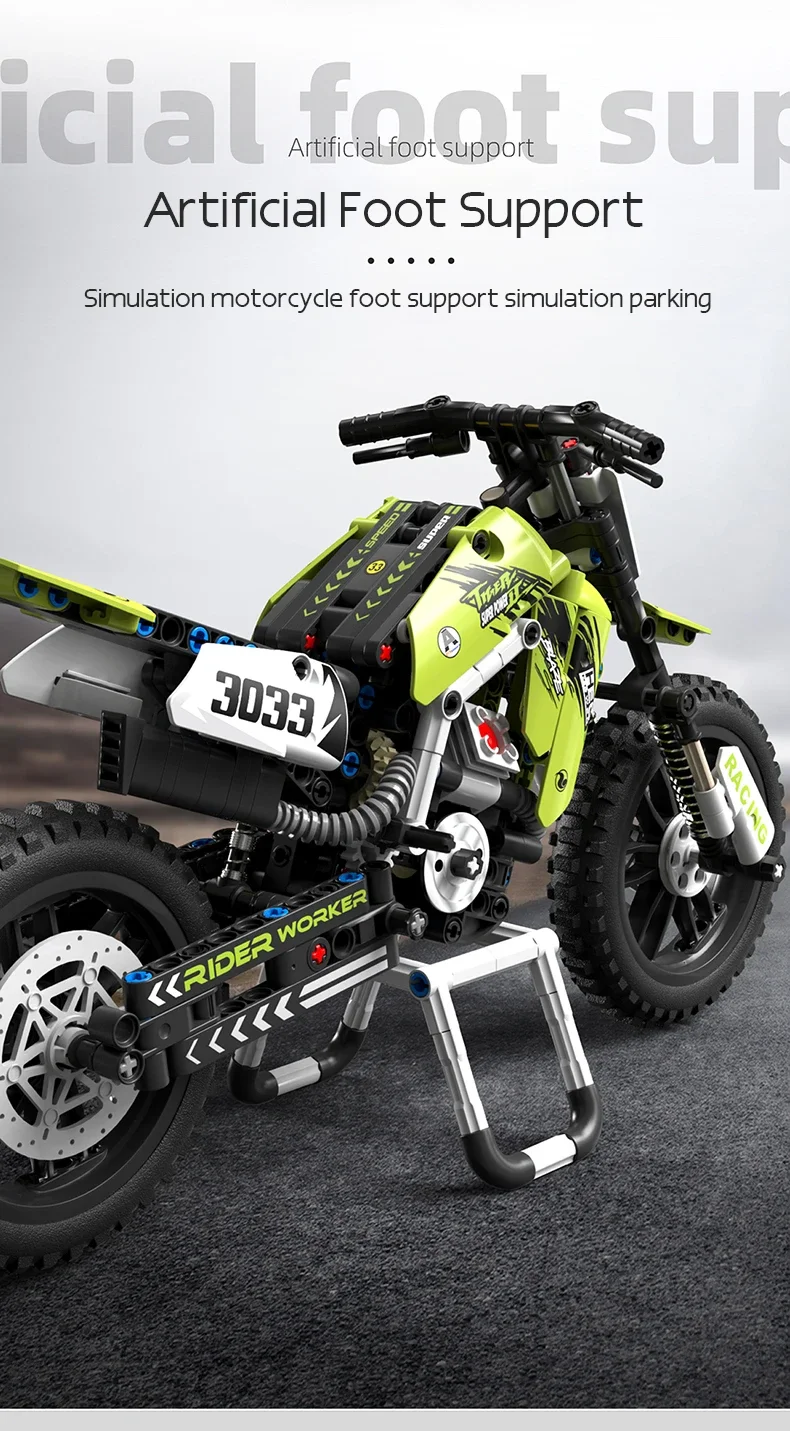 Technisches Motorrad-Spielzeug-Baukasten-Set STEM-Konstruktionskit für Jungen, Mädchen und Erwachsene Sammelbare Motorradmodelle – Detail 6