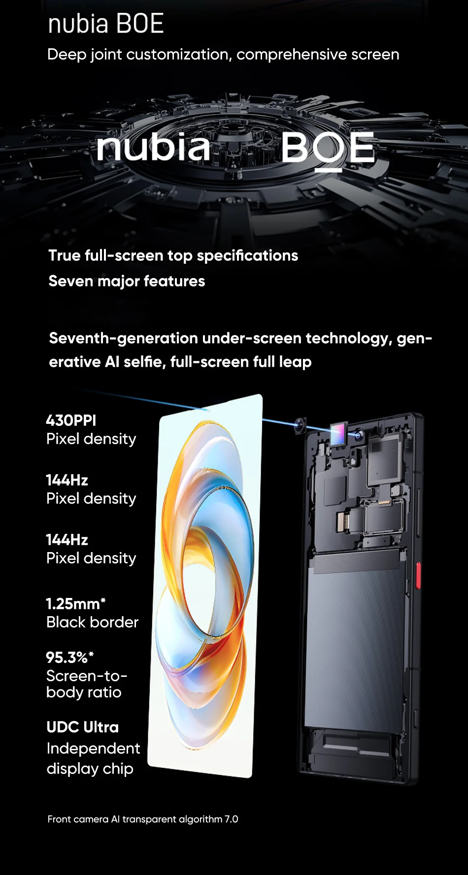 nubia Z70 Ultra 5G Global Smartphone Version Snapdragon 8 Elite '144Hz OLED Display mAh Akku 64MP Kamera Android 15 – Detail 17