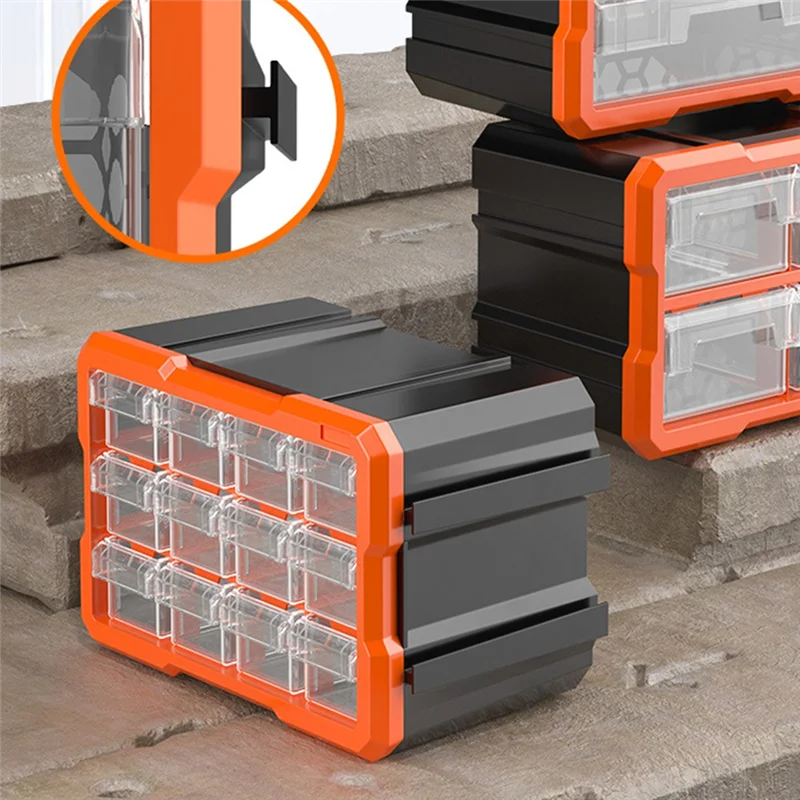 

VELIF-Hardware Tool Partition Storage Box Nuts Bolts Screws Parts Container Electronic Products Storage Drawer Cabinet