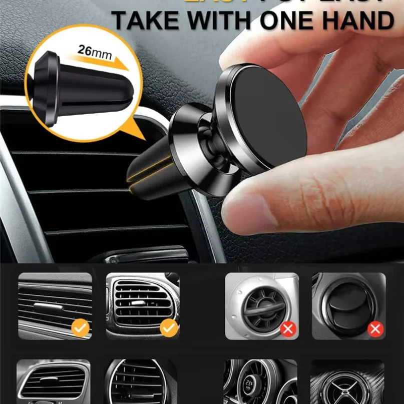 Support magnétique pour téléph - Magnetic Phone Holder For Car Vent avis et prix