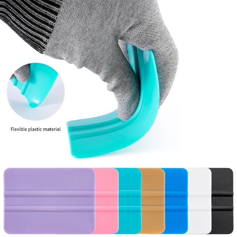 Vinyl Wrap Squeegee Car Wrapping Squeegee Tool Plastic Scraper Car Window Tint Film Wrapping Squeegee for Window Tint Decal Tool