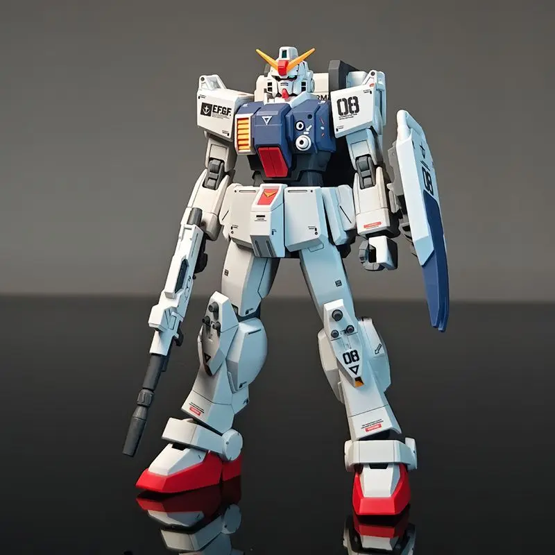 HGUC 1/144 Land Combat Type 08, сборная модель Gundam. Наклейки для доставки и опорная рамка. Фигурки модели здания
