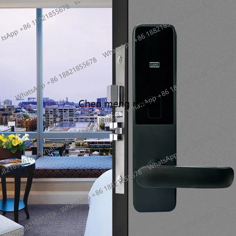 Hotel, card lock wooden door room, smart electronic access control hotel magnetic card induction lock