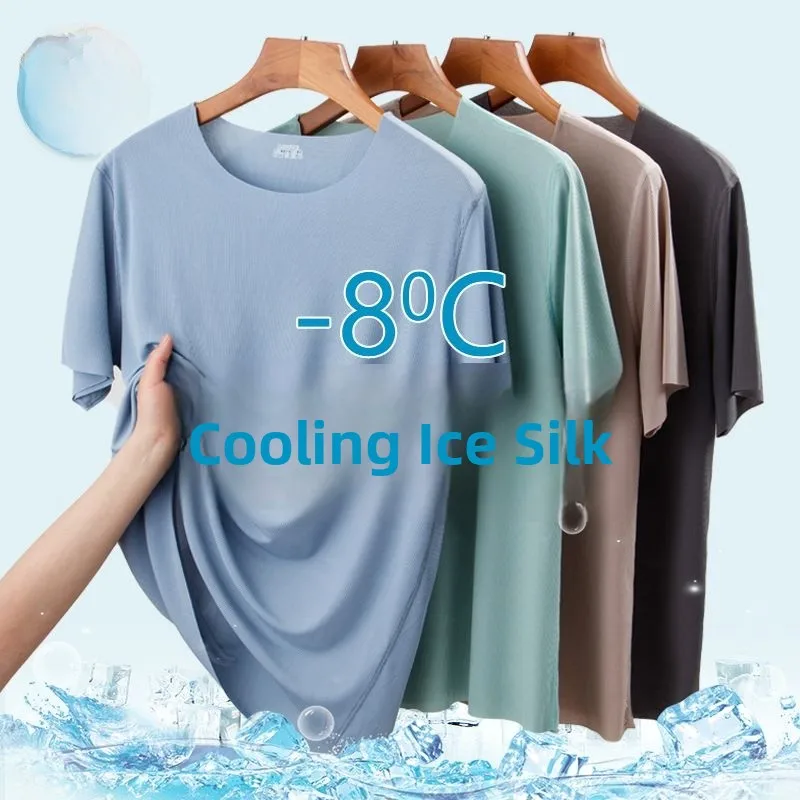 

New Ice Silk Couples Spwear Men's Summer Thin ort Sve Home Clothes Set Sports Casual Large Size Trendy