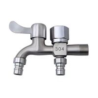 1Pc One-in-two-out Mop Pool Faucet Dual-water Dual-water Tap Expansion Faucet for Washing Machine Outdoor Garden Bibcock