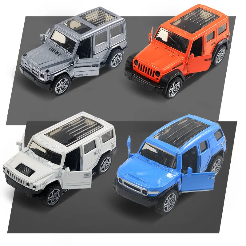 Hot sale 1:36 alloy pull back off-road vehicle model,2open door simulation car toy,Children's off-road car toys, free shipping