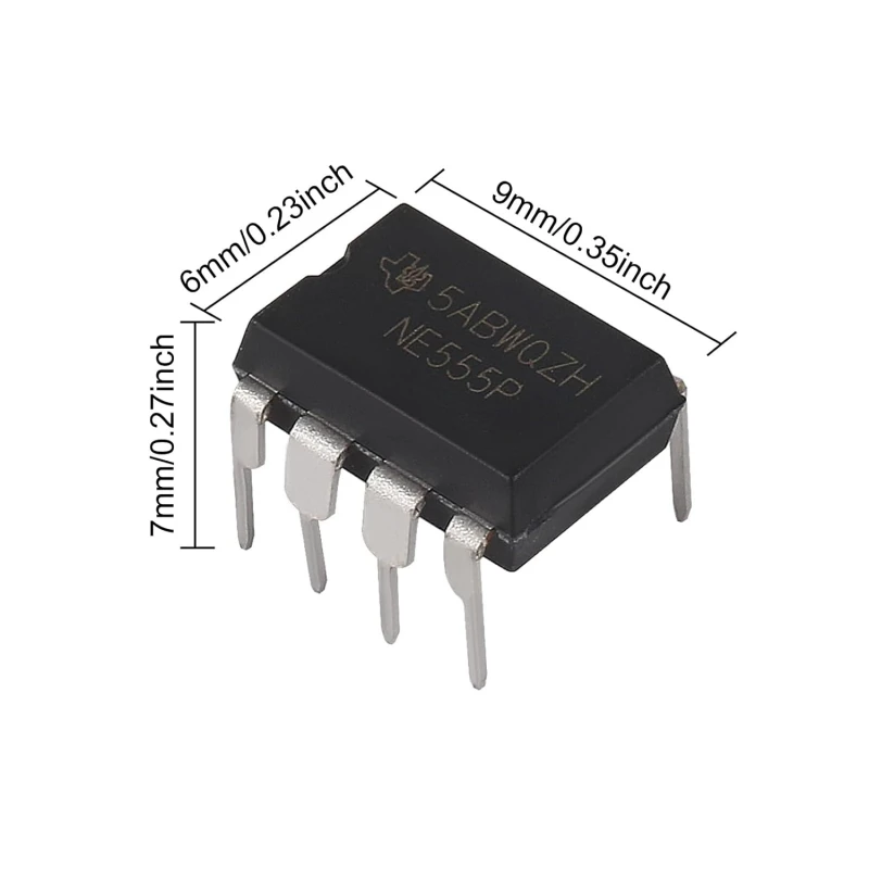 NE555 Timer IC NE555P Pulse Generator DIP-8 Pack of 20 Pcs for Electronics Projects