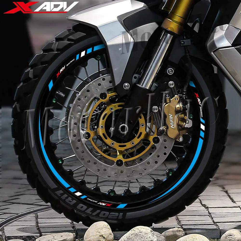 For XADV X-ADV x-Adventure xadv750 2017-23 Motorcycle Wheel Sticker Rim Stripe Decal Reflective Tape Accessories