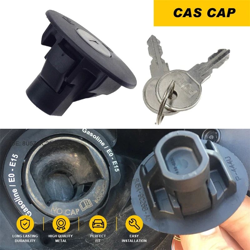 Automotive Fuel Tank Cap with Key For Ford F-150 2009-2014 For Ford Mustang Lincoln Mercury OE 8U5Z9C268B