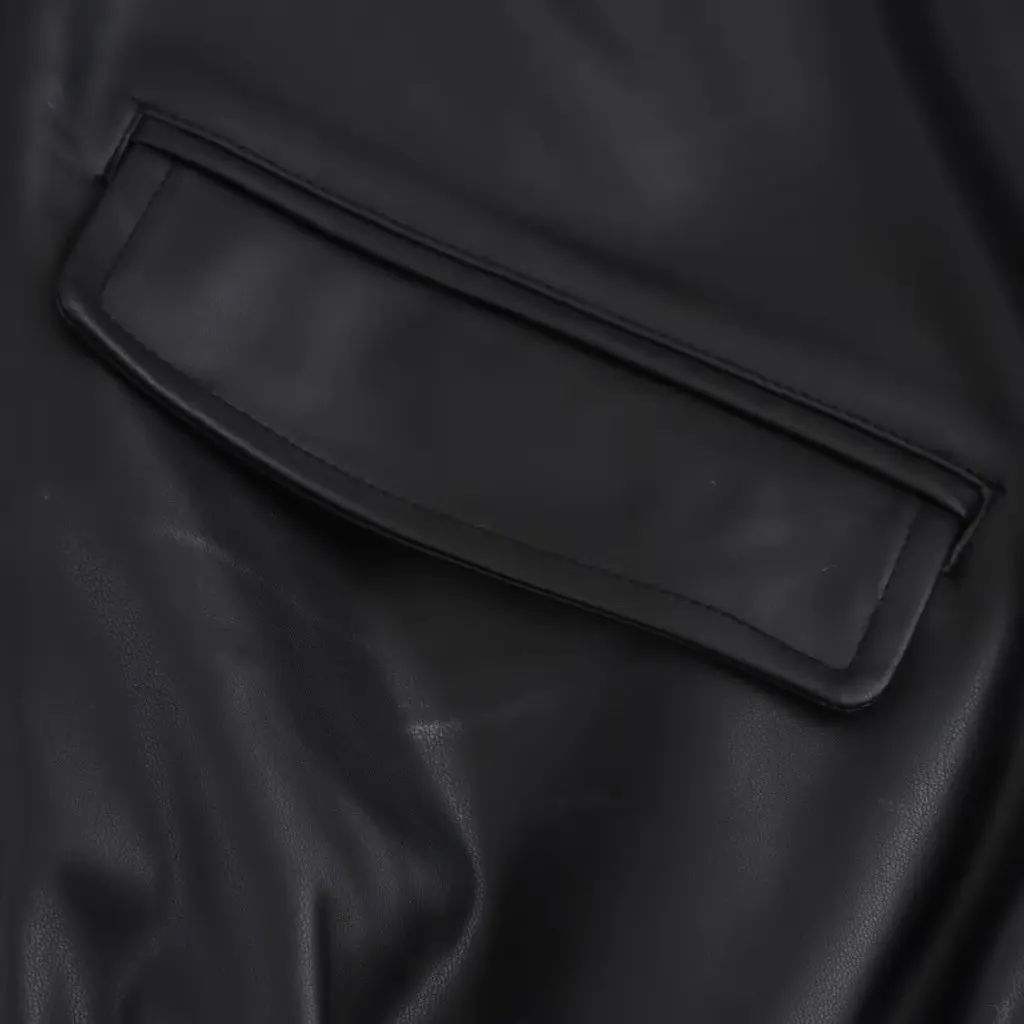 

Women's PU Leather Jacket Loose Fit Fashionable Spring Coat European American Style Imitation Leather Top for