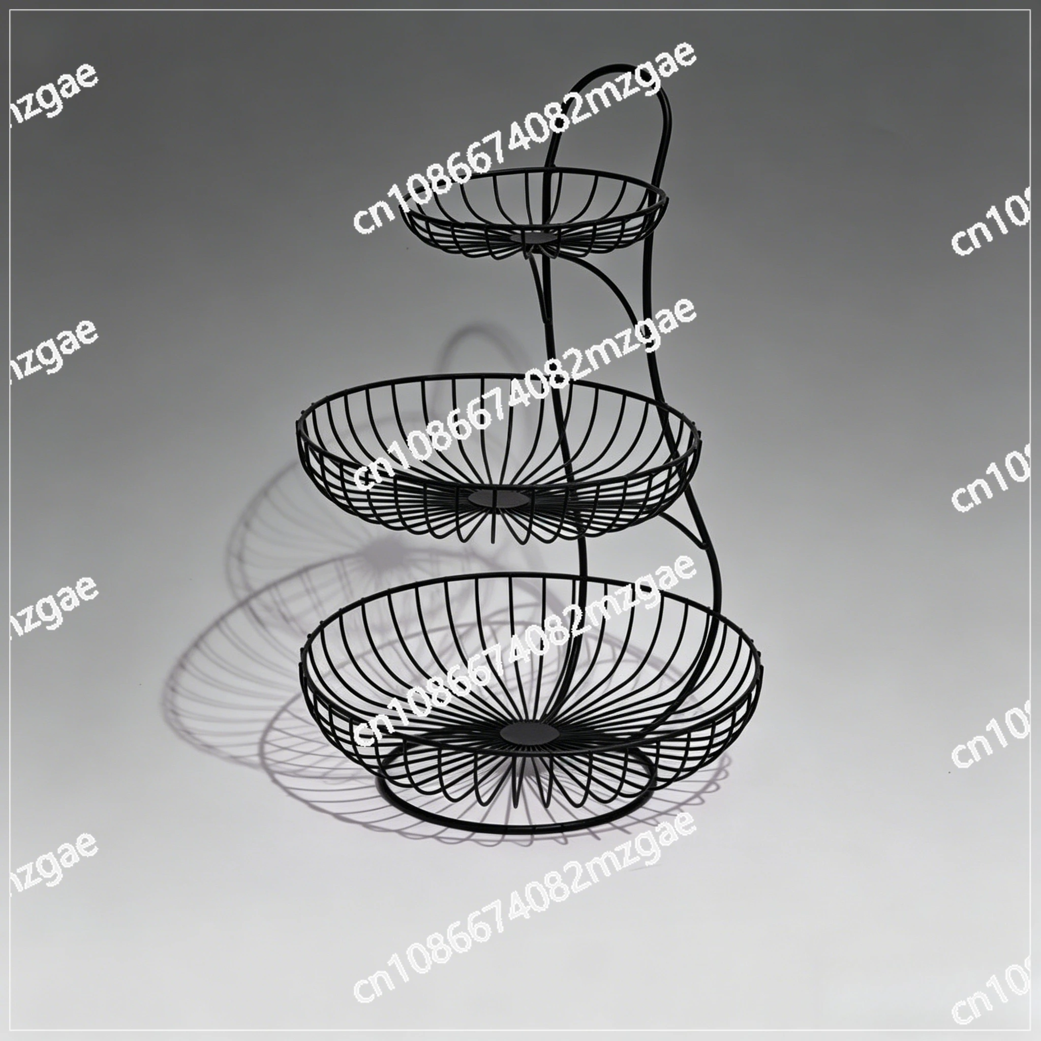 Multi-layer Simple Creative Fruit Basket Wrought Iron Storage Drain Basket Household Living Room Coffee Table Hollow Fruit Basin
