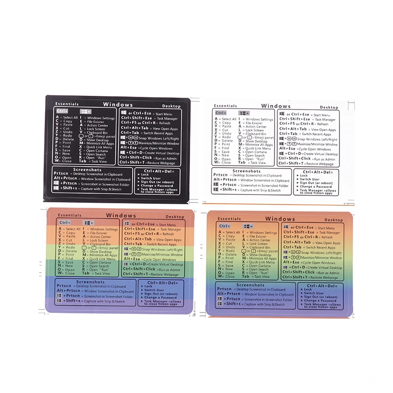 2Pc For Windows/Word Reference Keyboard Computer Shortcut Sticker Adhesive Removable Stickers For Quick Reference Keyboard Guide
