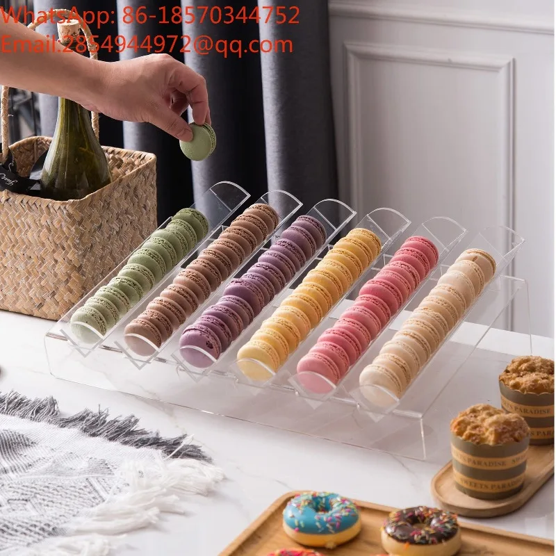 Transparent Acrylic Simple Donut Tray Cookie Rack Display Storage Rack