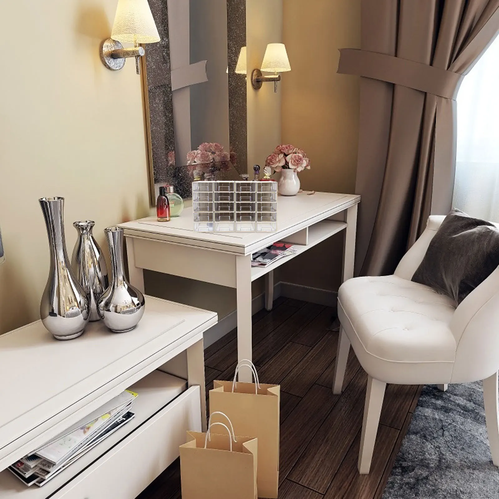 

20 set Drawer Type Storage Box Plastic Tool Organizing Container For Diy Repair Parts Electronic Components Screws Gadget