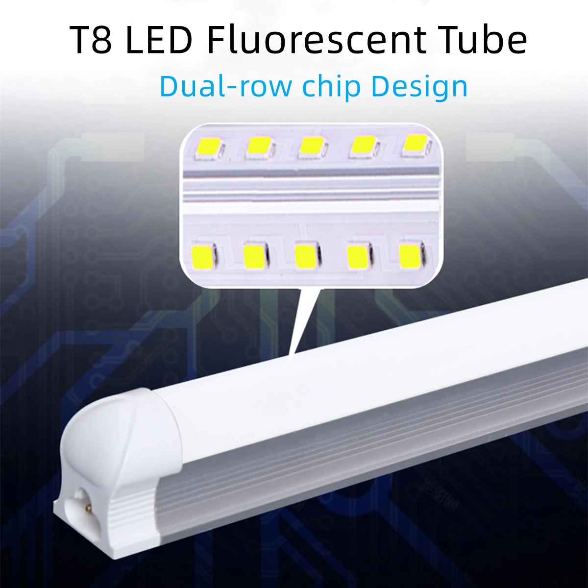 T8 Led Light Bar 220V Aluminum Lamp Tube with EU Plug Switch,25W 50cm,Shopping Hall Hotel Wall Ceiling Hight Brightness Lighting