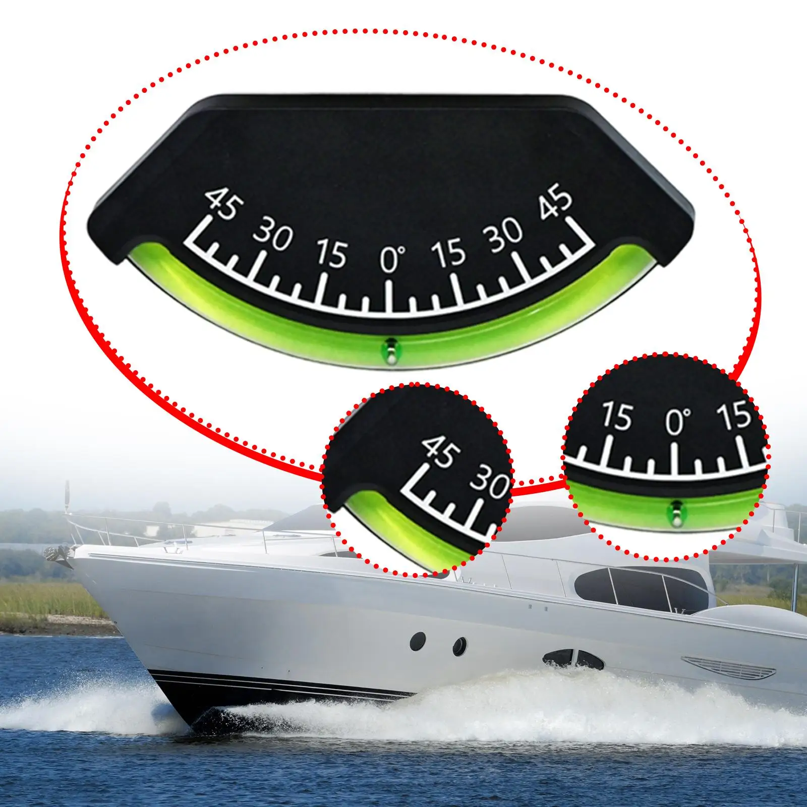Indicatore angolare per inclinometro per barca da 45 gradi per rimorchio RV
