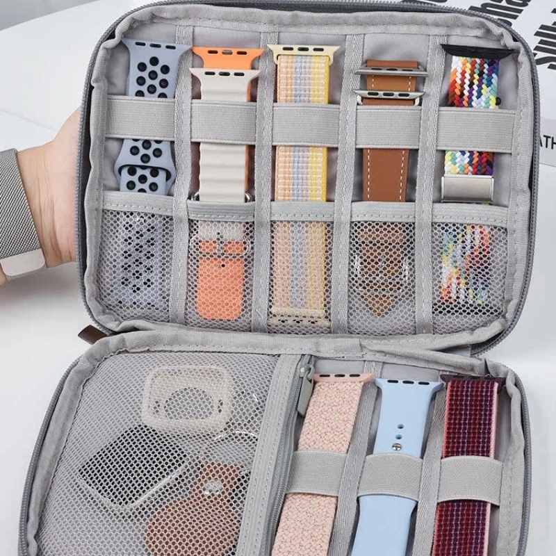 Portable Watch Bands Storage Bag Watch Straps Organizer Storage Holder Bag Waterproof Travel Wirstband Pouch for iWatch Bands