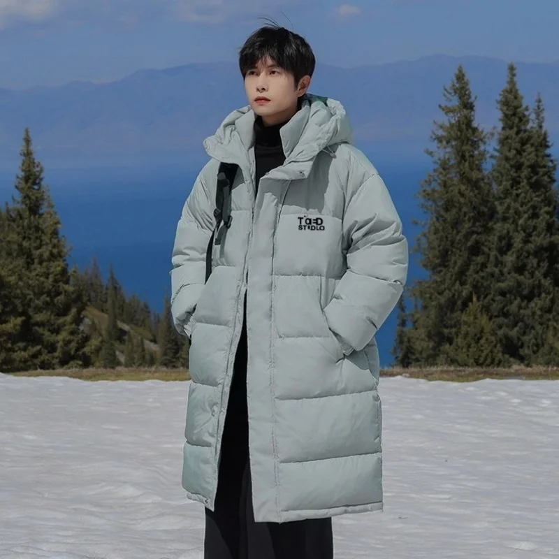 2XL يمكن ارتداؤها مع سترة قطنية متوسطة إلى طويلة وزنها 180 رطلاً، معطف سميك بغطاء للرأس للرجال، سترة قطنية للرجال أ #1