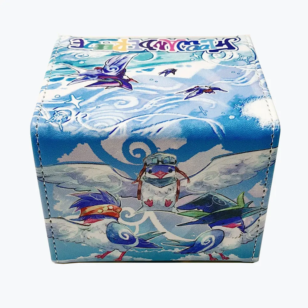 100+ PU Anime Cards Storage Box Deck Board Game TCG Cards Box Protector Bag for MGT/Pkm/Yu-gi-oh/Trading Card Collecting Game