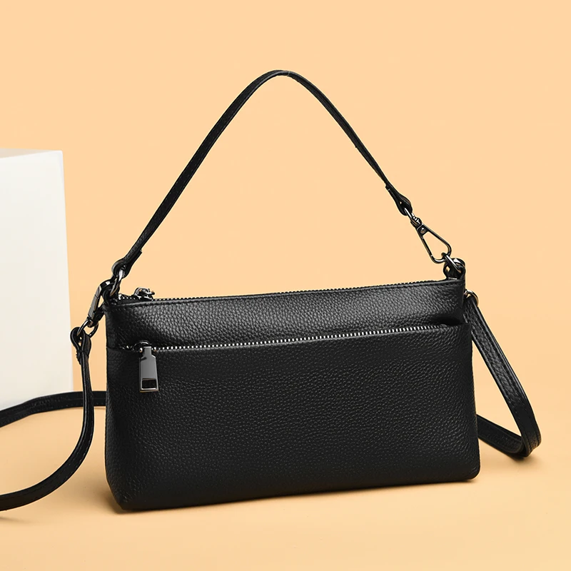 New Solid Color PU Zipper Popular Small Square Bags Concise Versatile Sweet Bags High Quality Youth Crossbody Bags for Women