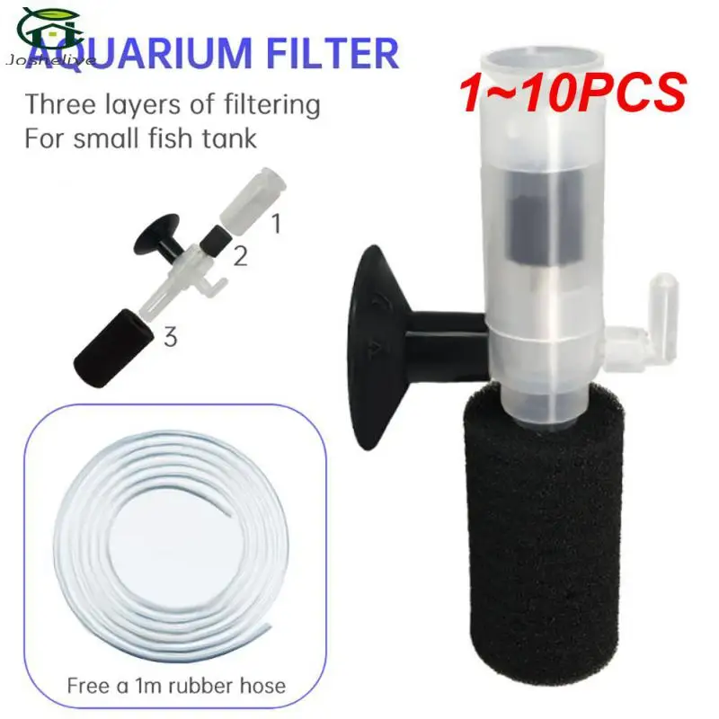 1 ~ 10 Uds filtro de acuario pecera Mini filtro filtros de esponja bioquímica filtro multicapa para pecera pequeña