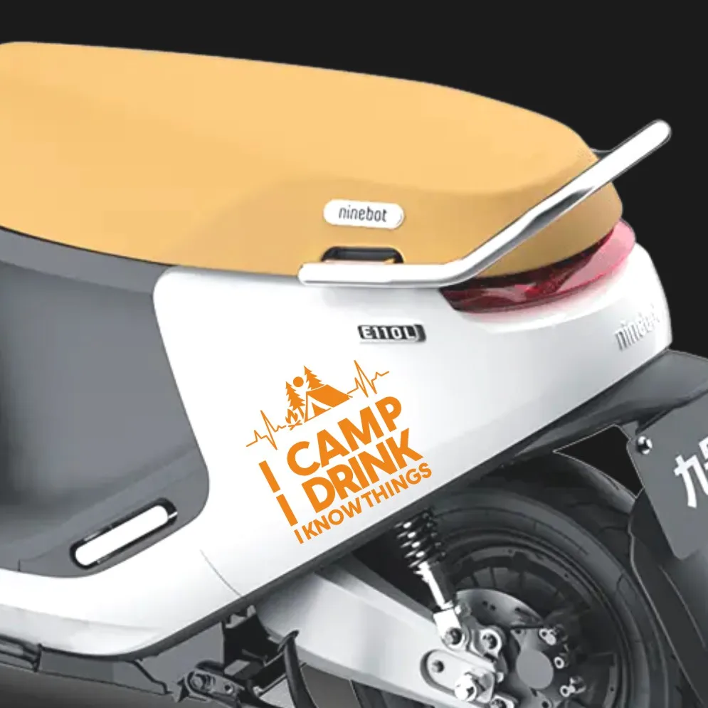 Camping Off road Life Car Sticker I Camp I Drink I Know Things Vinyl Decal for Truck  waterproof motorcycle vinyl stickers #642