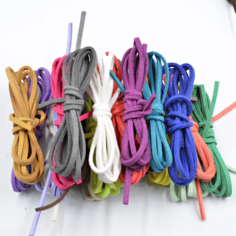 

NEW 27 Colors 2.6x1.5mm 5 Meter Flat Faux Suede Korean Velvet Leather Cord Materials DIY for Jewelry Making Bracelet&Necklace