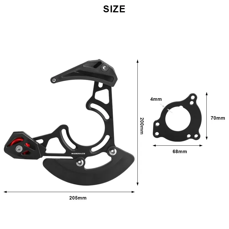 RIDERACE Bicycle Chain Guide ISCG 03/05 BB Mount MTB Bike Single Chainring 32-38T 1x System Chainwheel Bash Protector Plate