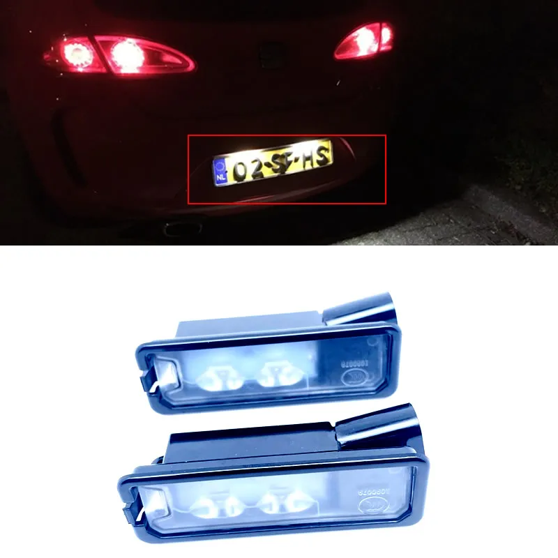 

2Pcs OEM Light License Plate LED License Plate Lamp Fit For Passat B7 Golf MK7 Scirocco CC Polo 6R 35D 943 021 A