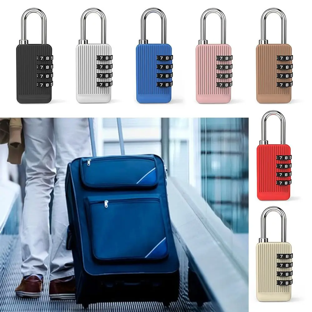 Portable Zinc alloy 4 Digit Password Lock Anti-theft Padlock Dormitory Cabinet Lock Luggage Combination Lock Travel