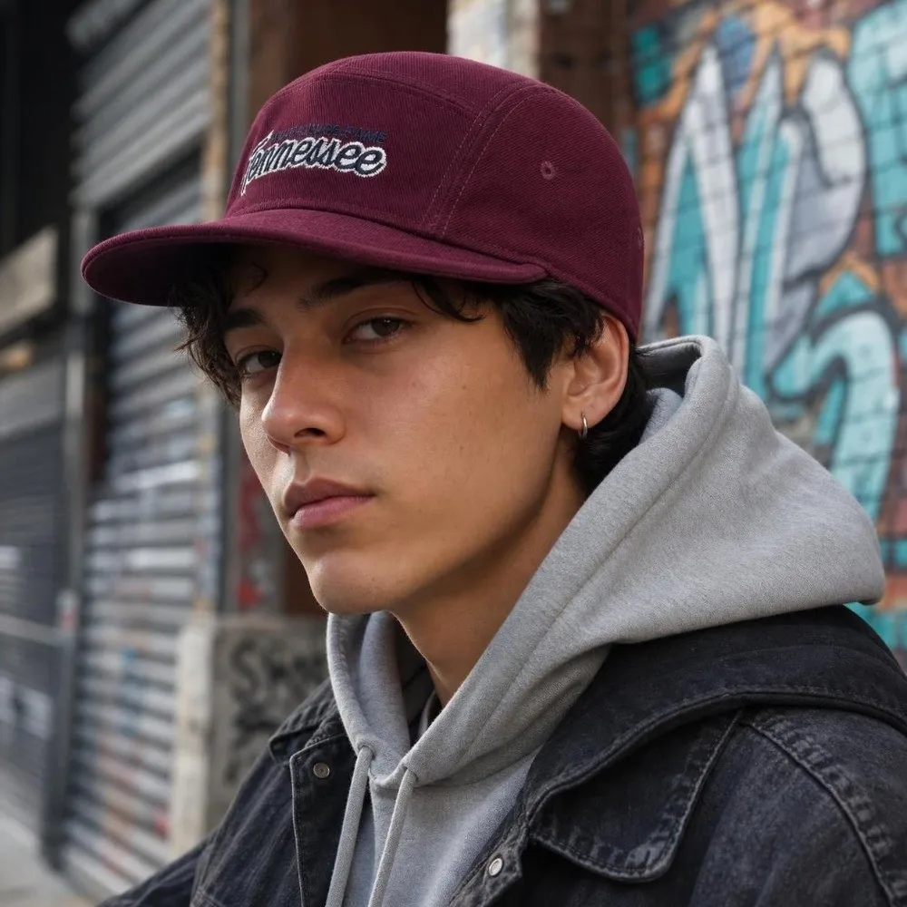 Short Brim Baseball Cap Embroidered Letter Breathable Trucker Hat Adjustable Snapback Washed Soft Top Five Panel Hat Men Women