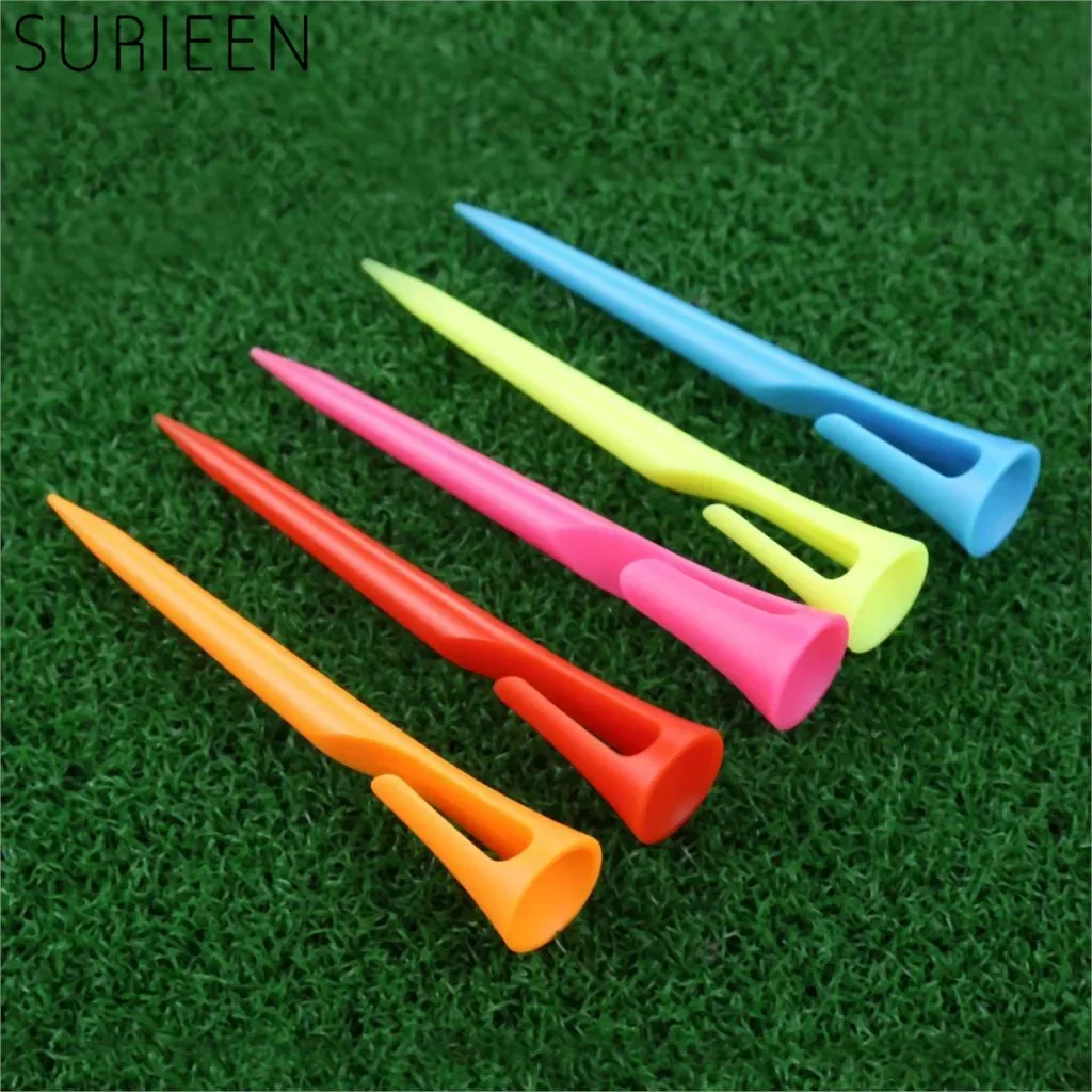 

1Pc Portable Pocket 84mm Golf Tees With Hook Clip For Balls Stable Golf Practice Accessories Golf Ball Bending Nails 5 Colors