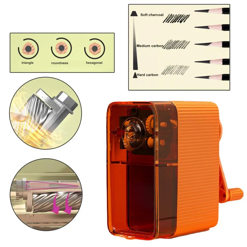 Art Student Manual Pencil Art Student's Essential 5-gear Manual Pencil Cutter Sketch Special Hand Handle for Stationery