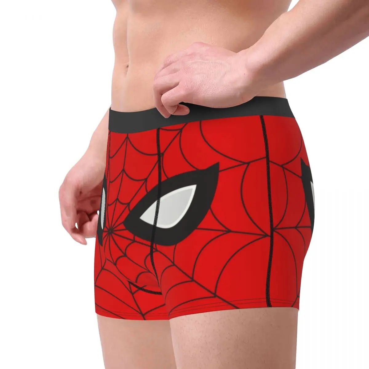 Custom Classic Red Spider Web Boxers Shorts Mens Briefs Underwear Cool Underpants